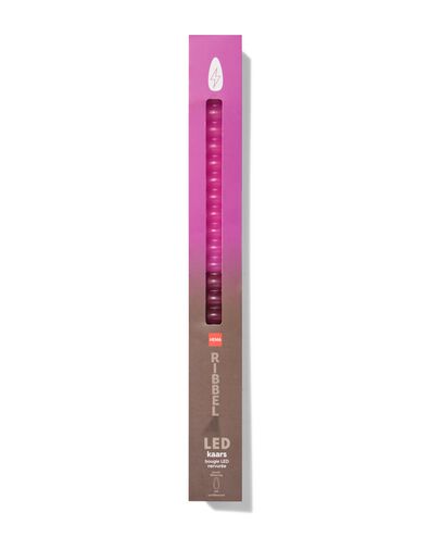 bougie LED nervur&eacute;e rose/rouge fonc&eacute; - 13550087 - HEMA