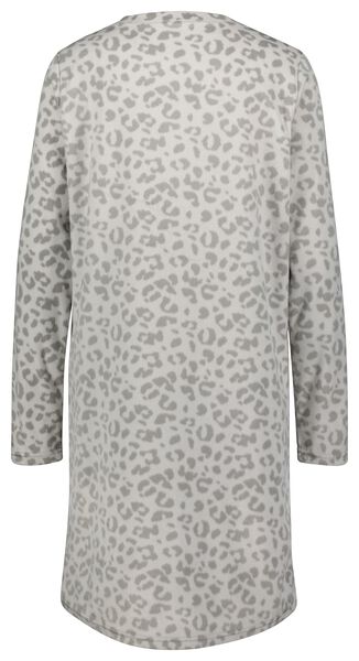 Damen-Nachthemd, Fleece grau S - 23421781 - HEMA