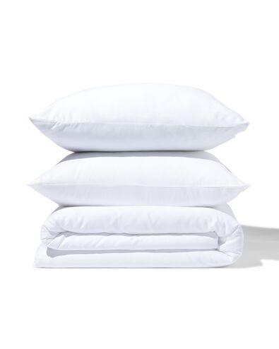 housse de couette 200x200/220 cm coton h&ocirc;tel satin blanc - 5790150 - HEMA
