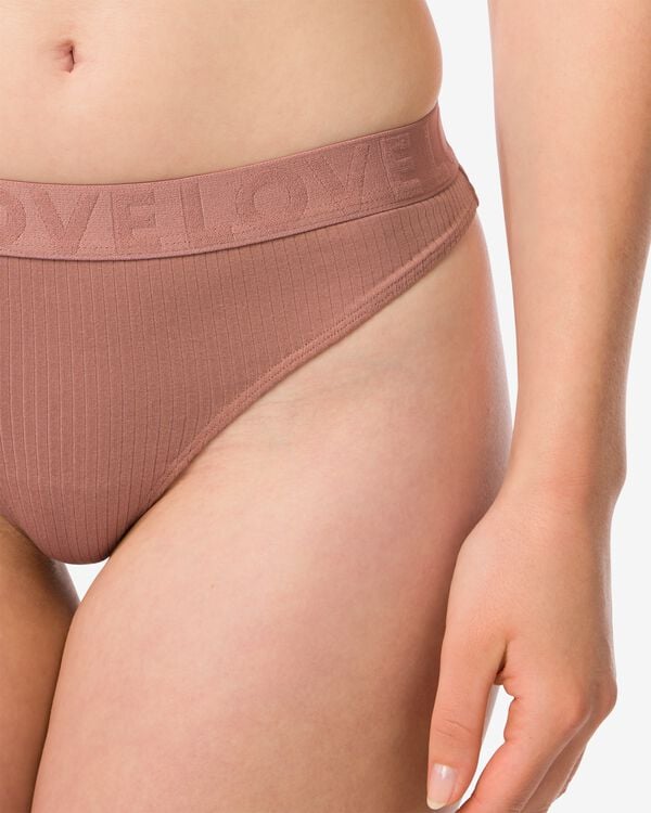 string femme en coton marron clair marron clair - 21960738LIGHTBROWN - HEMA