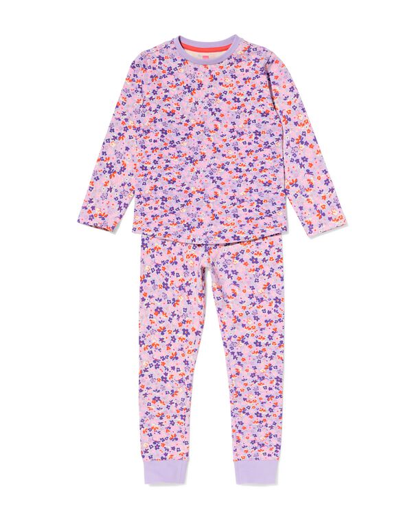 pyjamas pour enfants &agrave; fleurs lilas lilas - 23000640LILAC - HEMA