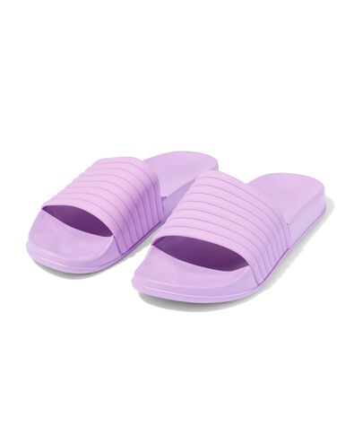 mules de bain à bride côtelée enfant violet violet - 18450470PURPLE - HEMA