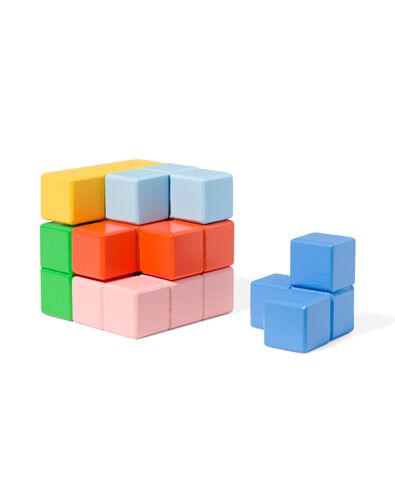 cube puzzle en bois - 15130136 - HEMA