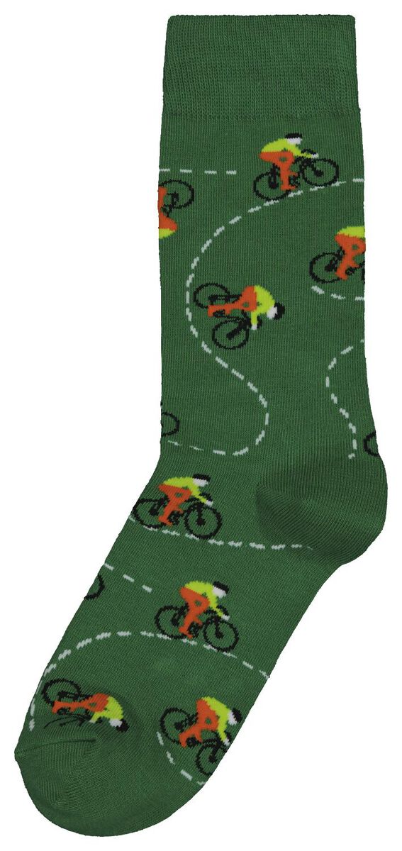 Herren-Socken, Fahrradfahrer grün grün - 1000027784 - HEMA