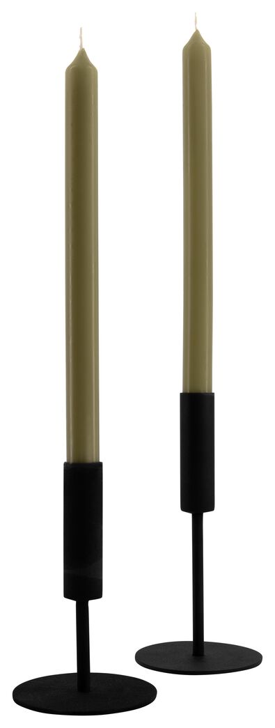 12 longues bougies dintérieur Ø2.2x29 olive - 1000029569 - HEMA