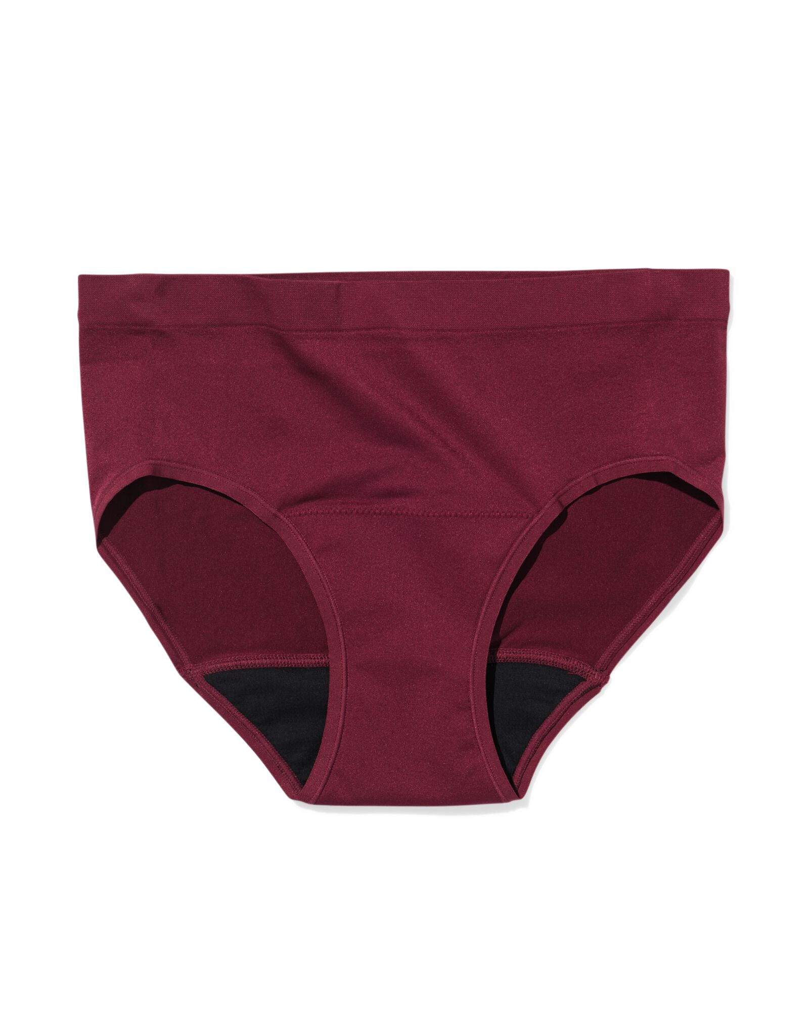 culotte hipster menstruelle sans coutures absorption l&eacute;g&egrave;re bordeaux - 19601744BURGUNDYRED - HEMA