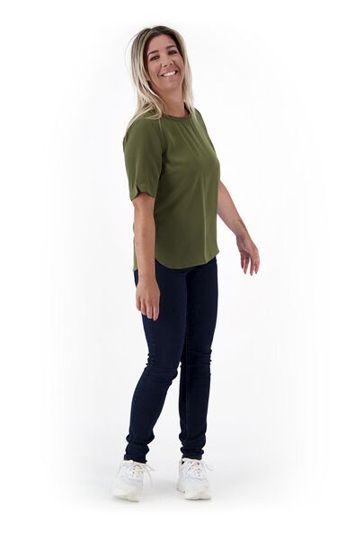 Damen-T-Shirt olivgrün - 1000021009 - HEMA