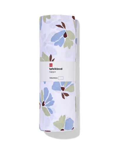 nappe 140x240cm coton fleurs vert-bleu - 5300036 - HEMA