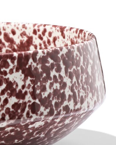 Salatsch&uuml;ssel &Oslash; 21 cm, Trend, Steingut, gesprenkelt, weinrot - 9650359 - HEMA
