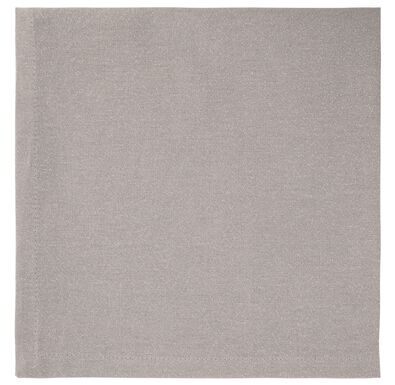 2 serviettes en coton 47x47 gris avec des paillettes - 5300125 - HEMA