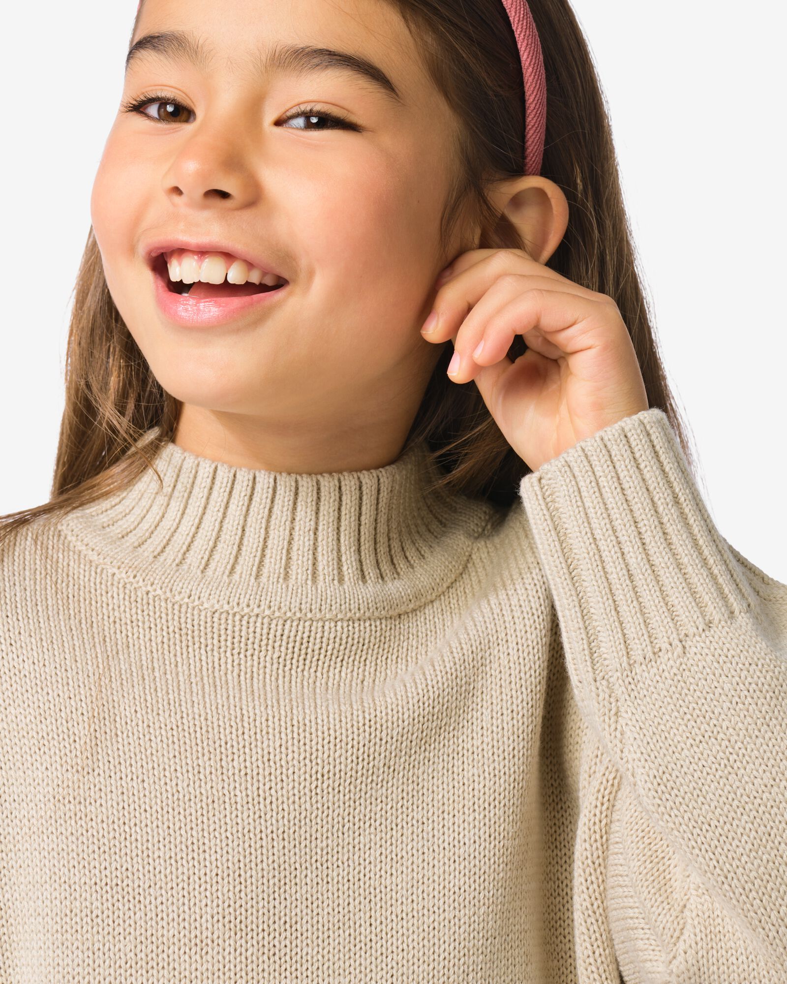 kindertrui grofgebreid  ecru ecru - 30837116ECRU - HEMA