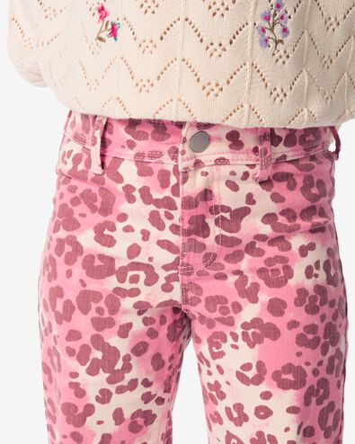 kinderjeans wijd dieren roze roze - 30838404PINK - HEMA