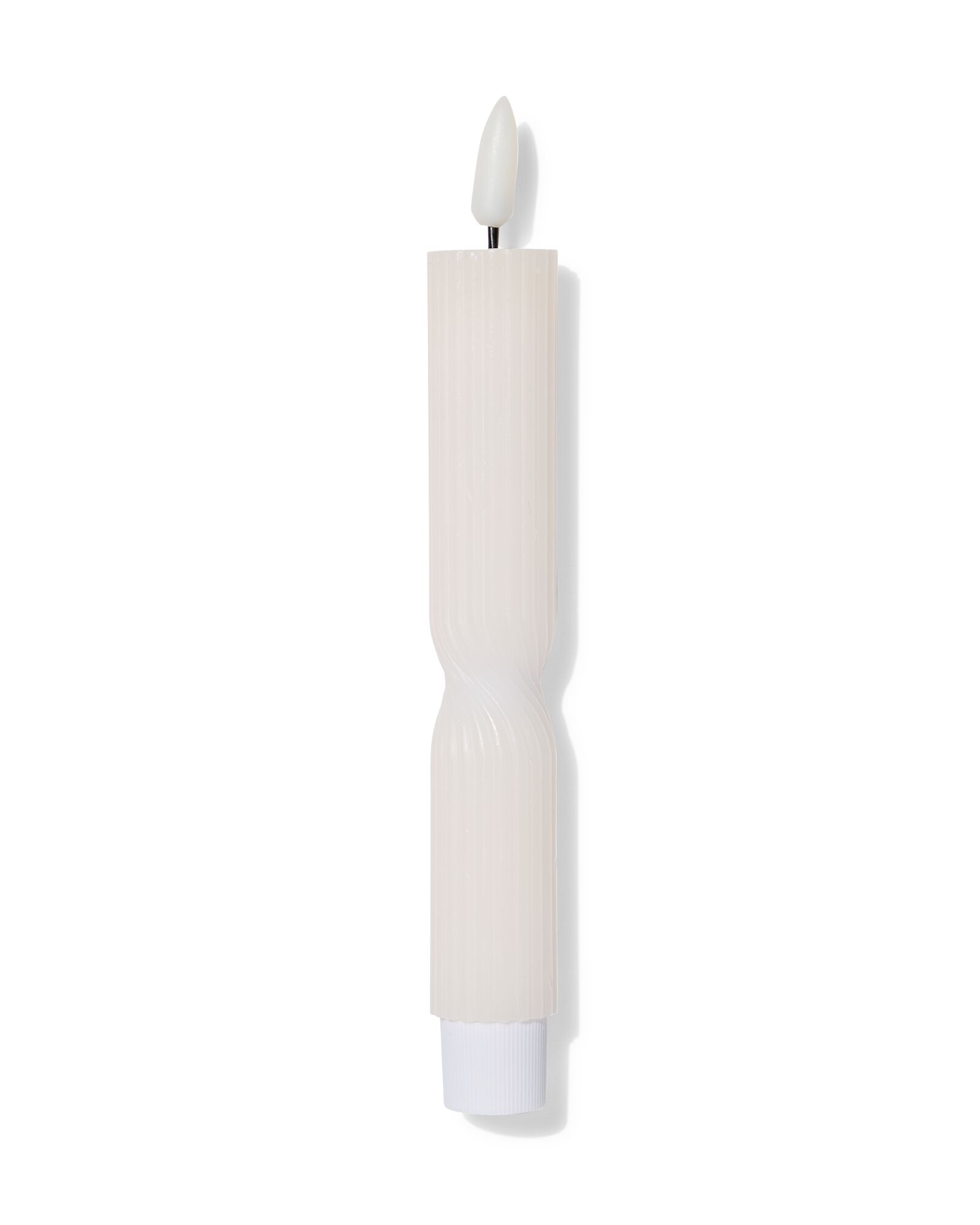 bougie longue &agrave; led ⌀2,3x20cm nervur&eacute;e ivoire - 13550126 - HEMA