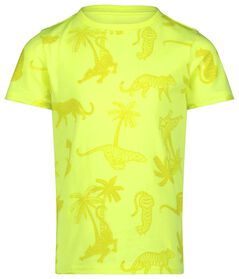 kinder t-shirt met tijgers lime lime - 1000028006 - HEMA