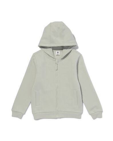 gilet sweat enfant avec capuche vert clair - 1000030772 - HEMA