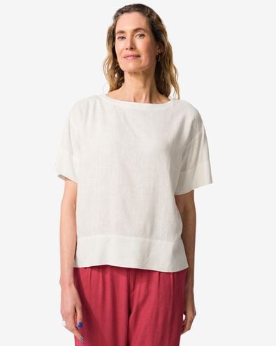 dames top Riley  wit wit - 36279465WHITE - HEMA