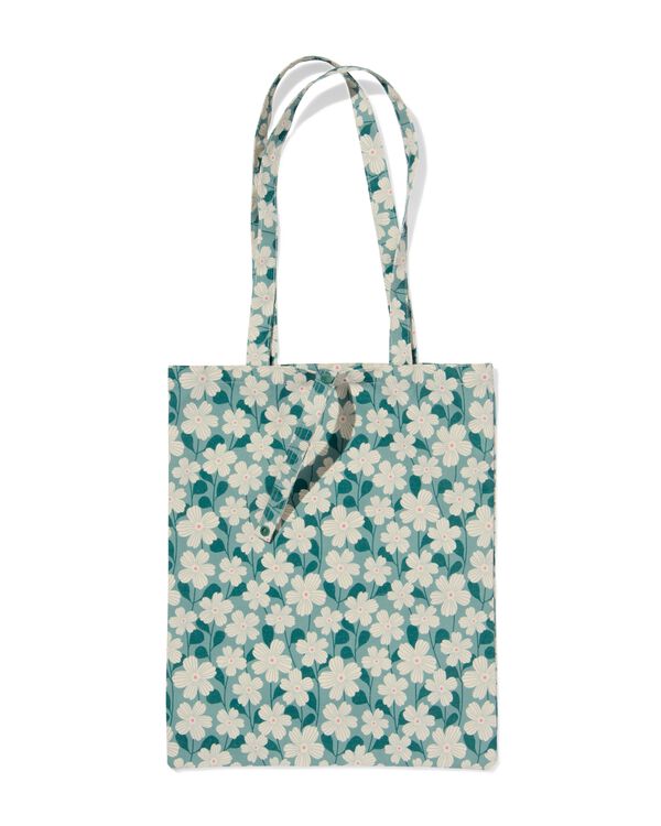 canvas tas 35x41cm bloemen - 60100531 - HEMA