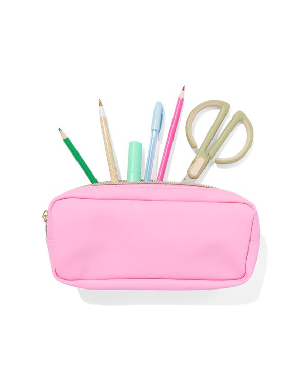 etui roze dubbele rits  - 14460080 - HEMA