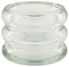 Teelichthalter, Glas mit Ringen, Ø 7 x 5,5 cm - 13322120 - HEMA