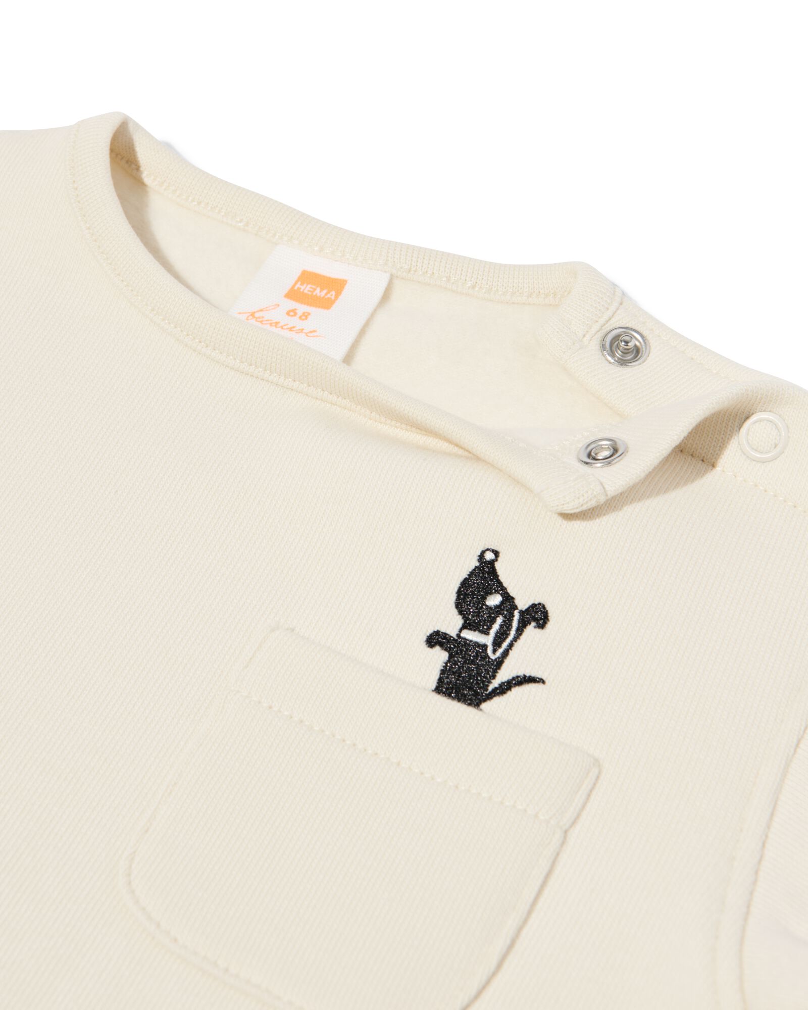 Takkie Newborn-Pullover aus Jersey ecru ecru - 33442120ECRU - HEMA