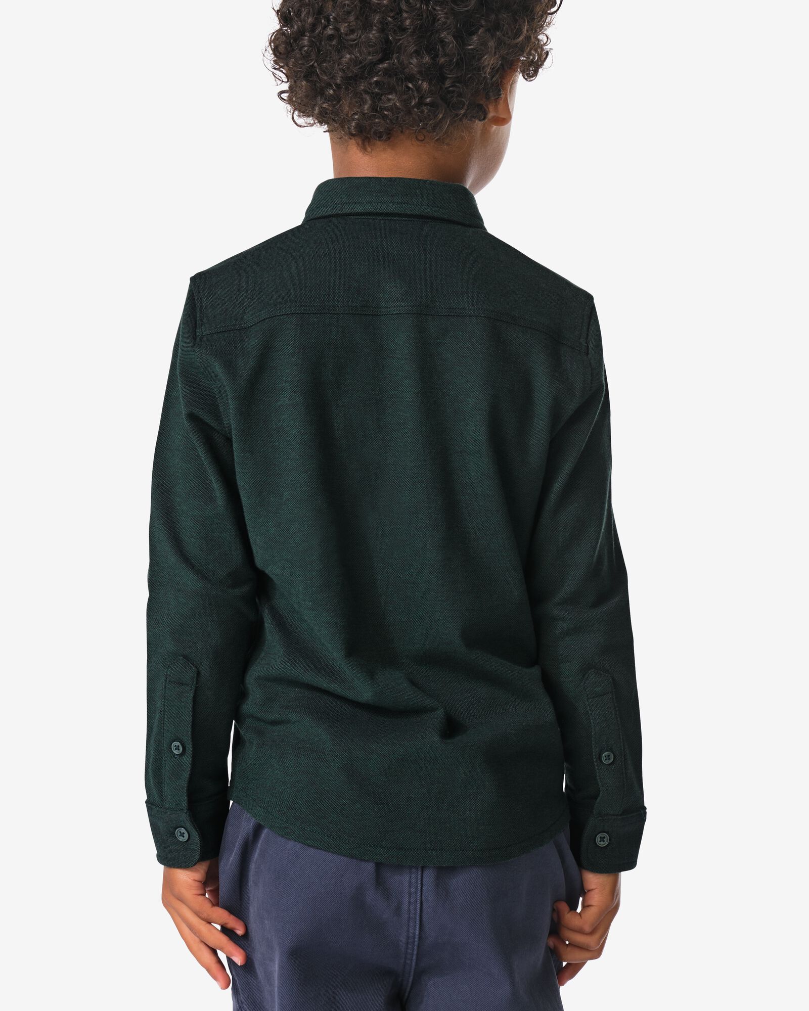 kinderoverhemd  katoen groen - 30706303GREEN - HEMA