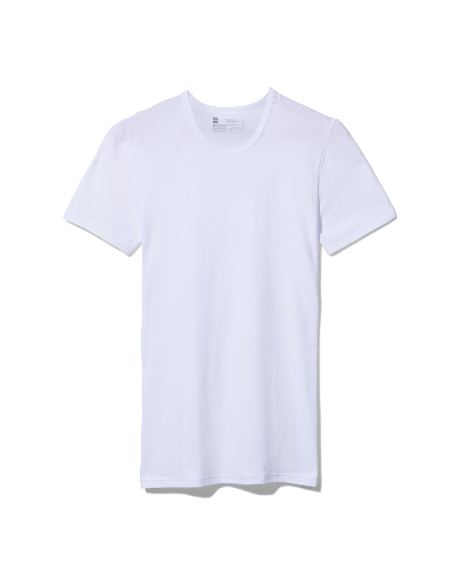 2 t-shirts homme slim fit col rond sans coutures blanc XXL - 19184515 - HEMA