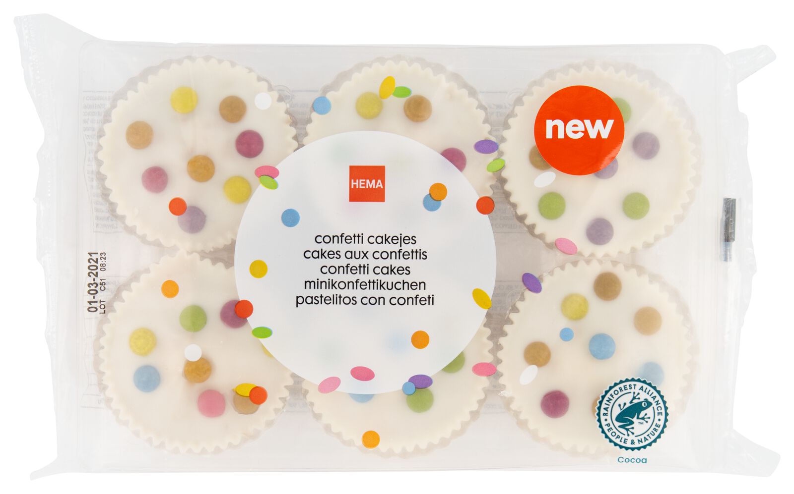 HEMA 6 petits Cakes Confettis