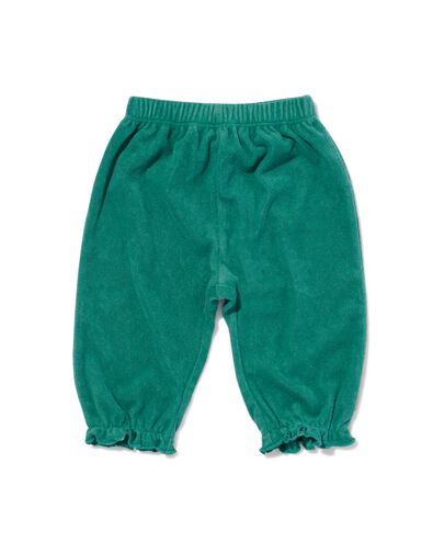 pantalon bébé tissu éponge vert 80 - 33039554 - HEMA