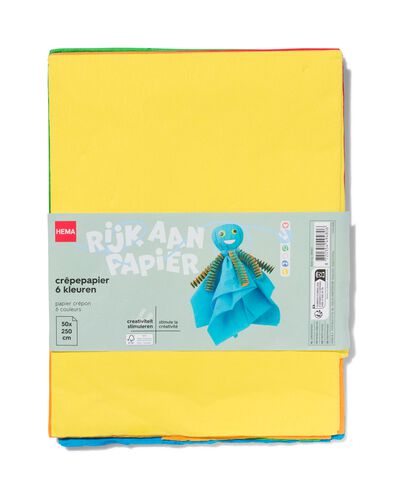 cr&ecirc;pepapier 250x50 - 6 stuks - 15910208 - HEMA