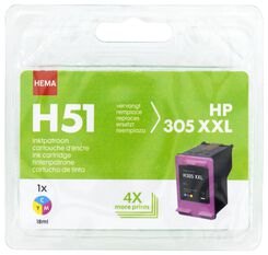 H51 vervangt de HP 305XXL kleur - 38300003 - HEMA