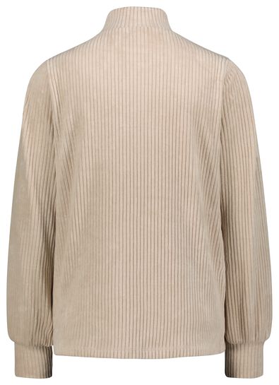 Damen-Sweatshirt Cassie, Cord sandfarben M - 36225467 - HEMA
