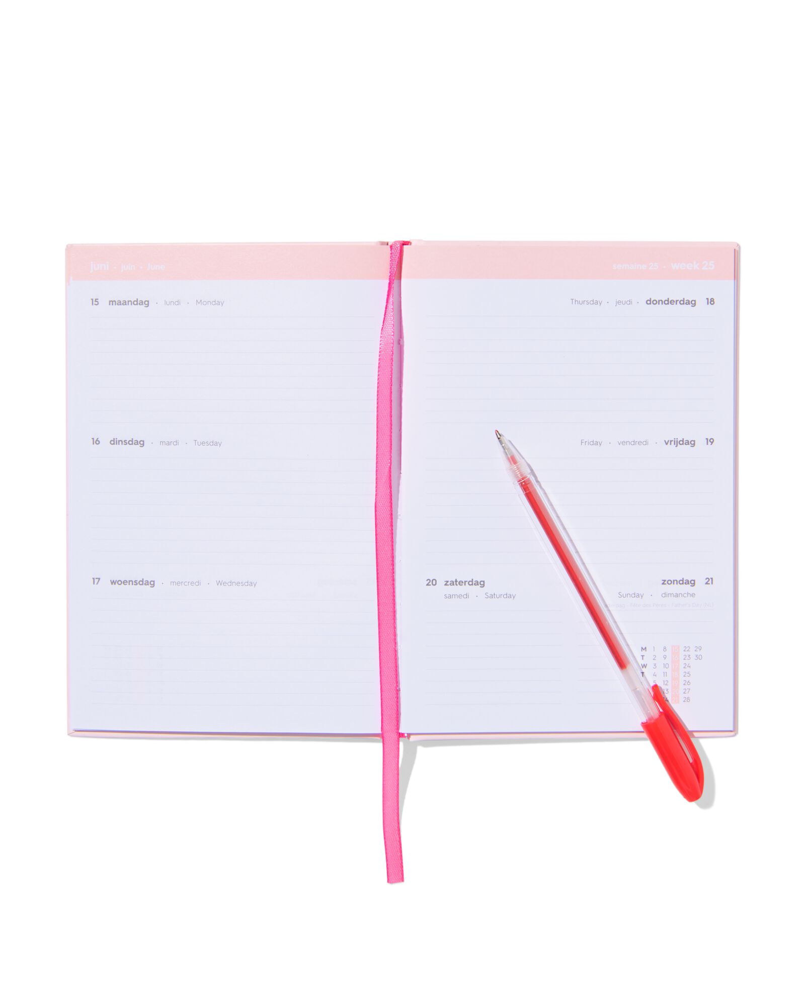 agenda 2026 A5 c&oelig;urs rose - 14500601 - HEMA