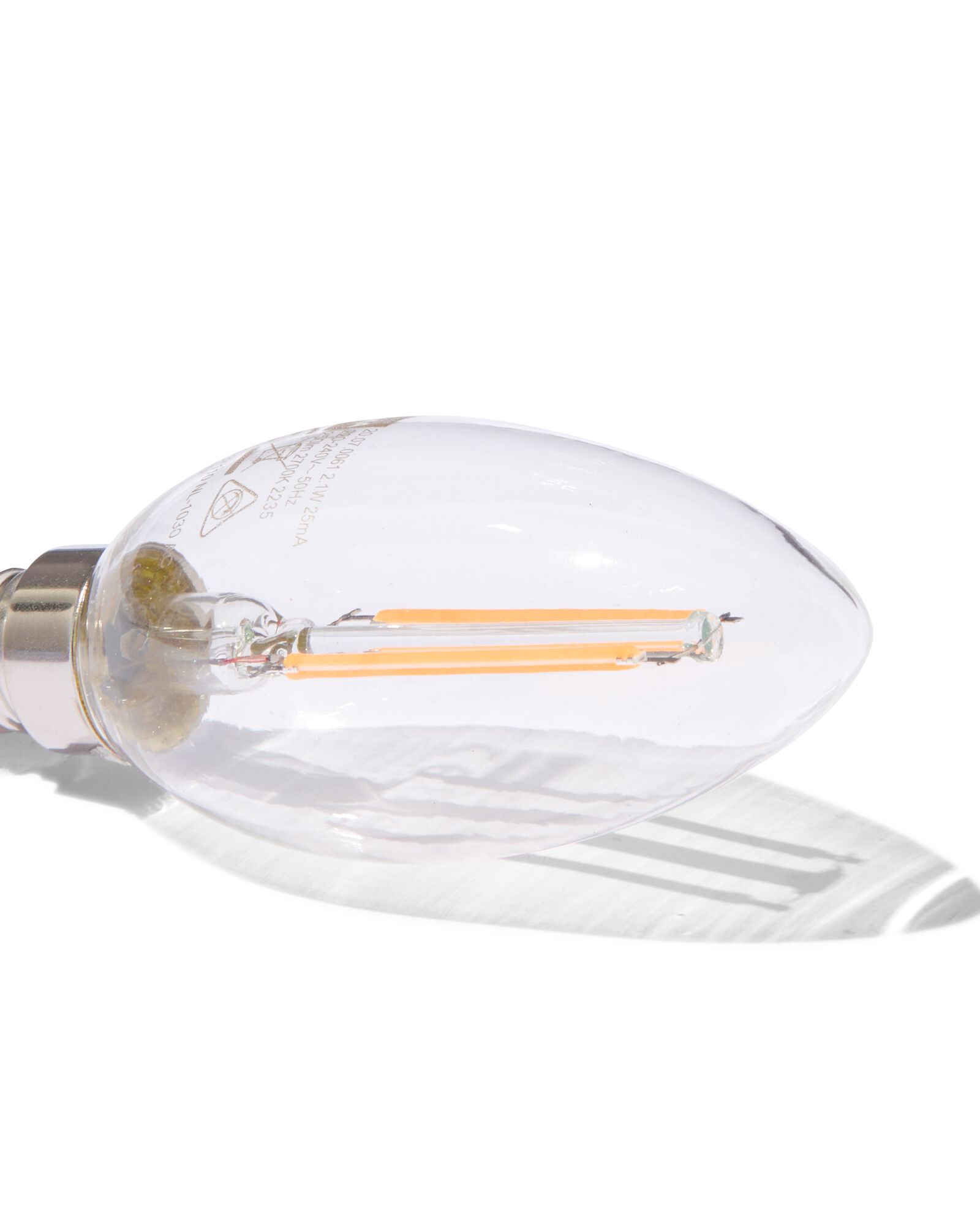 led kaars clear E14 2.1W 250lm  - 20000055 - HEMA