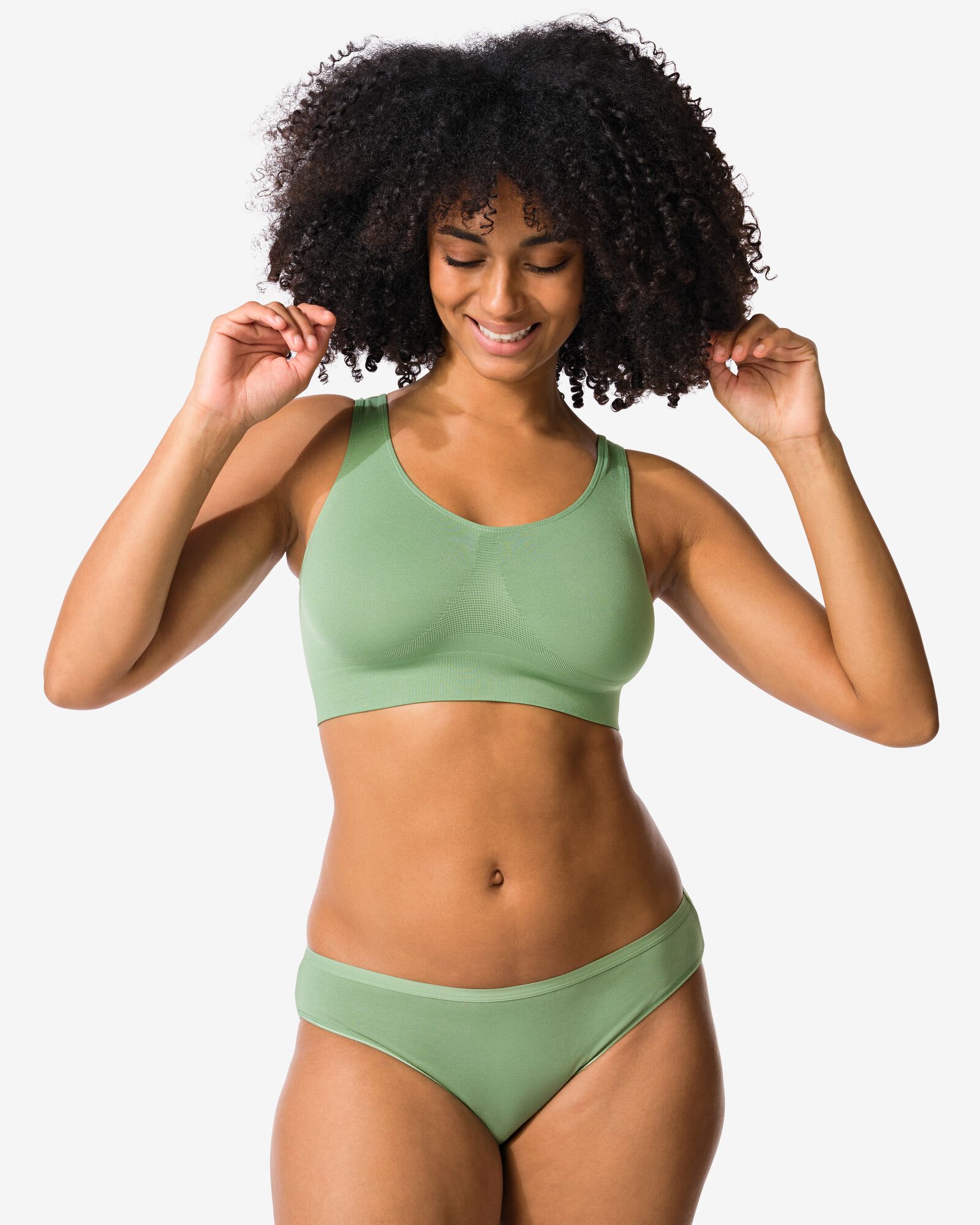 slips femme coton - lot de 2 vert vert - 19602104GREEN - HEMA