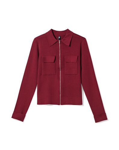 damesvest Ivory bordeauxrood bordeauxrood - 36206520BURGUNDYRED - HEMA