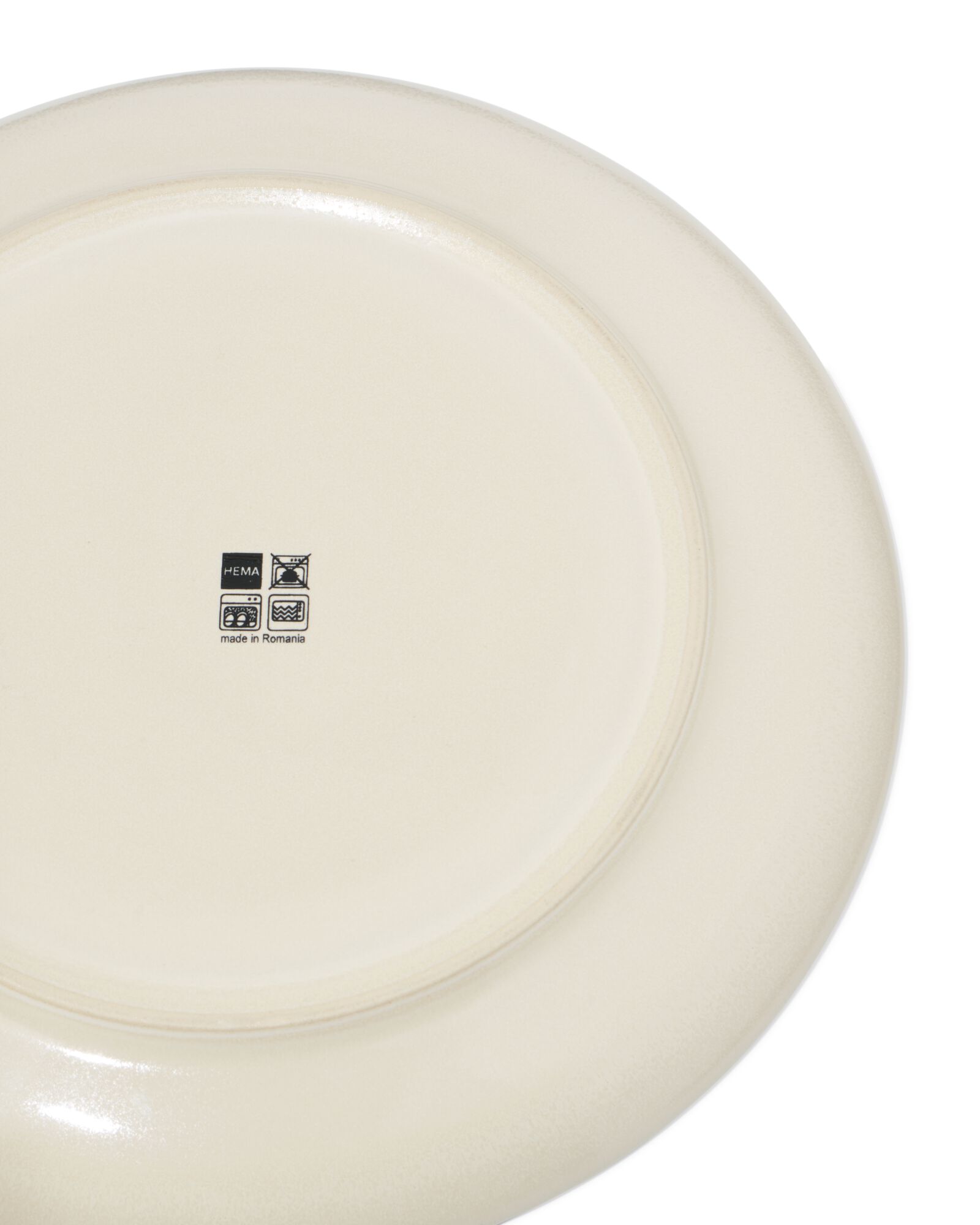 assiette &agrave; d&icirc;ner &Oslash;26cm Puur gla&ccedil;ure r&eacute;active blanc cass&eacute;  - 9650130 - HEMA