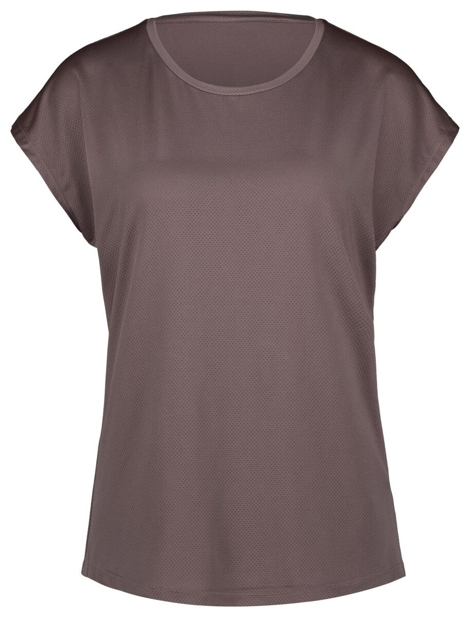 Damen-Sport-Shirt, Mesh taupe XL - 36070064 - HEMA