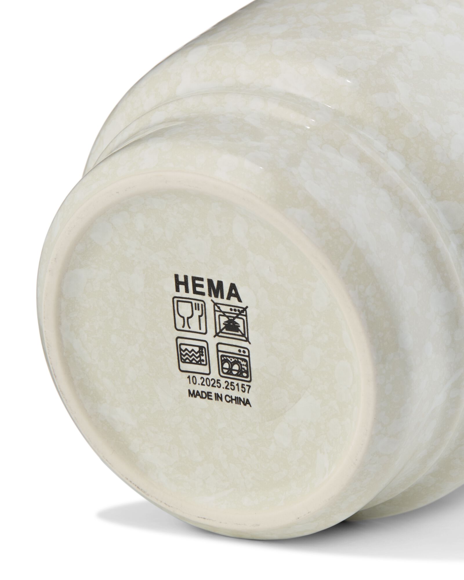 koffiemok 220ml aardewerk spikkel groen - 80660354 - HEMA