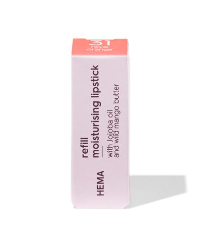 navulling moisturising lipstick 31 royal orange - creamy - 11230431 - HEMA