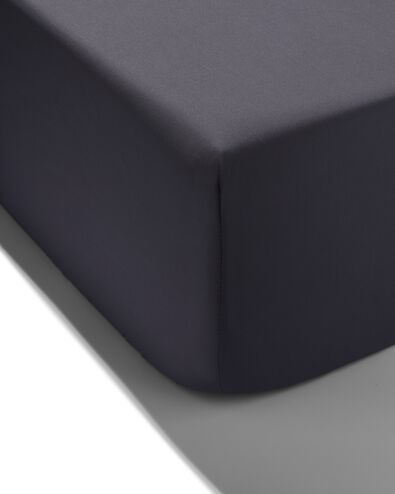 drap-housse percale 180x200 gris fonc&eacute; - 5190086 - HEMA