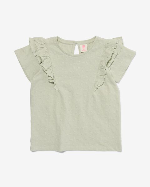 Kinder-T-Shirt, Stickerei hellgrün hellgrün - 1000030788 - HEMA