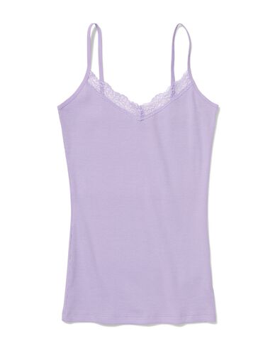 Damenhemd, Spaghettitr&auml;ger, mit Spitze lavendel - 19651251LAVENDER - HEMA