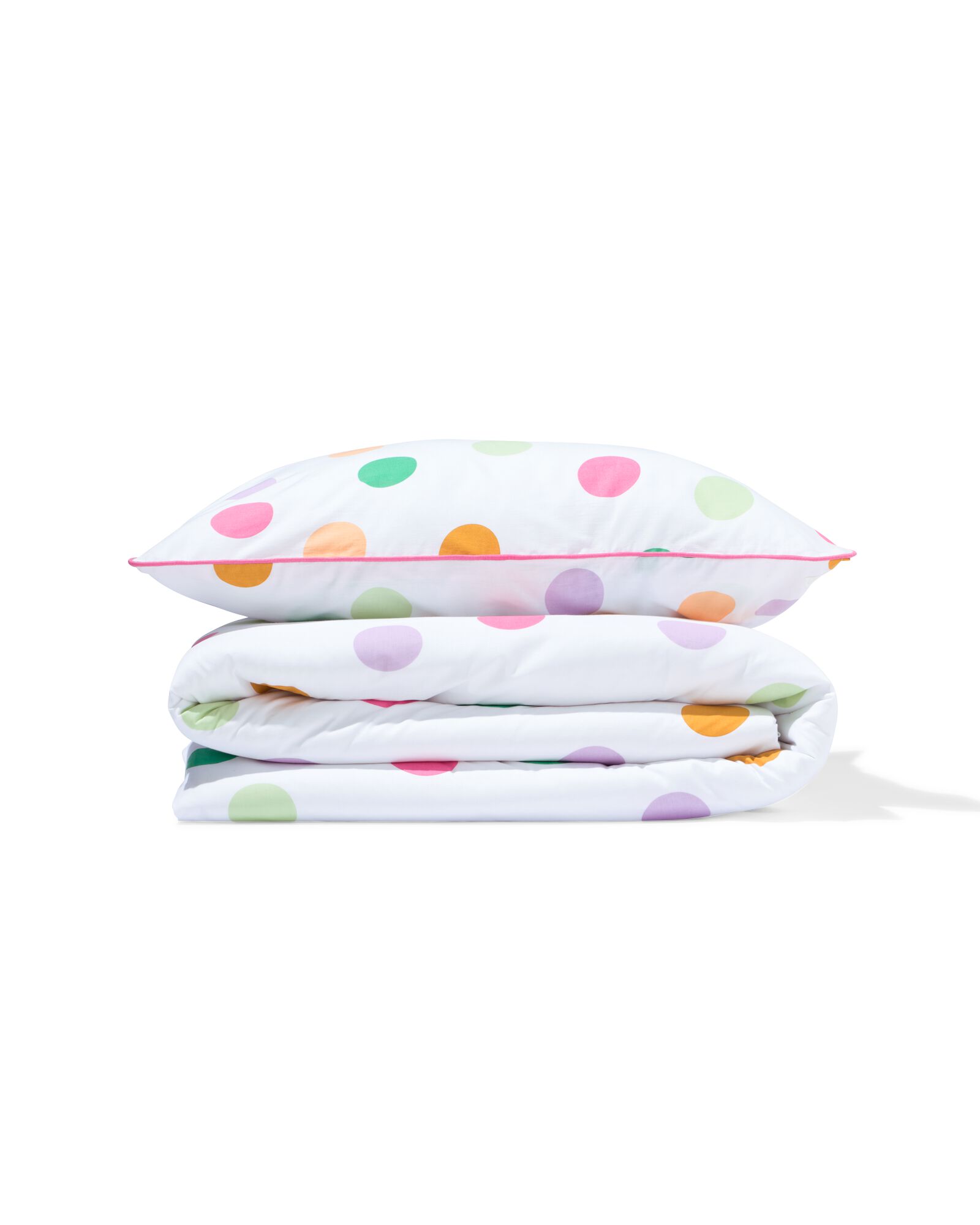 housse de couette enfant 140x200 coton doux pois - 5730225 - HEMA