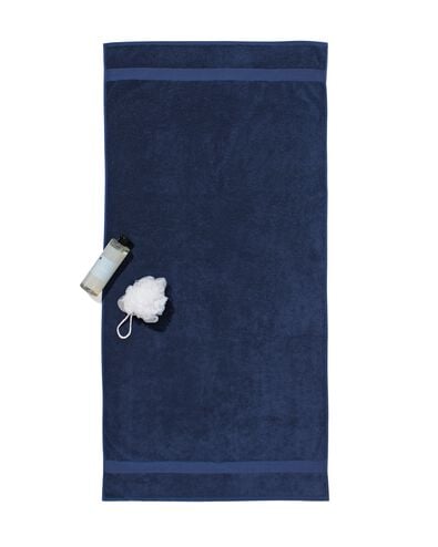 handdoeken - zware kwaliteit nachtblauw handdoek 70 x 140 - 5250392 - HEMA