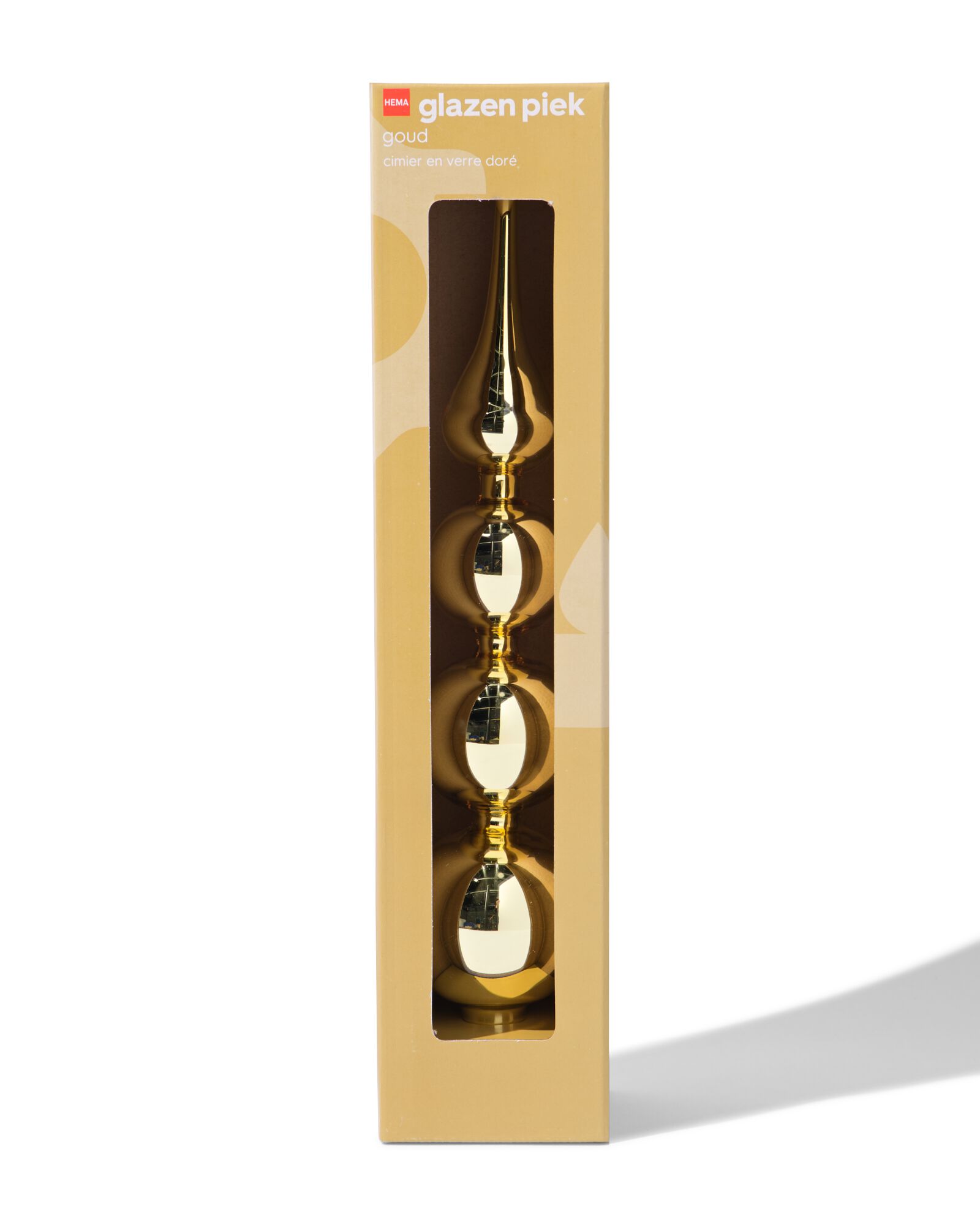 pointe de sapin en verre dor&eacute;e - 25110172 - HEMA