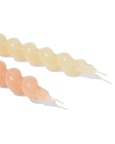bougies d'int&eacute;rieur ⌀2,2x20cm torsad&eacute;es naturelles - 2 pi&egrave;ces - 13506127 - HEMA