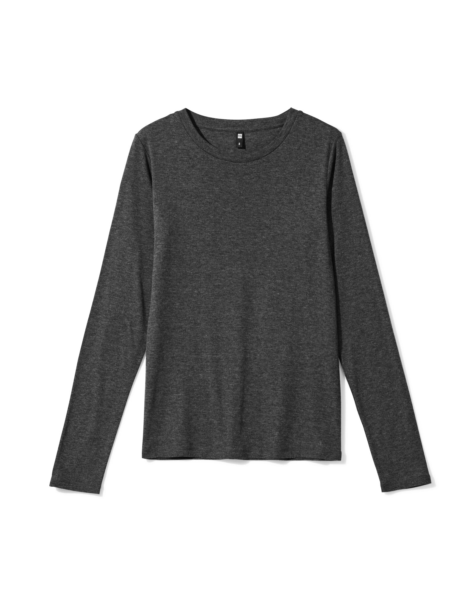 t-shirt femme Lora côtelé gris foncé gris foncé - 36204560DARKGREY - HEMA