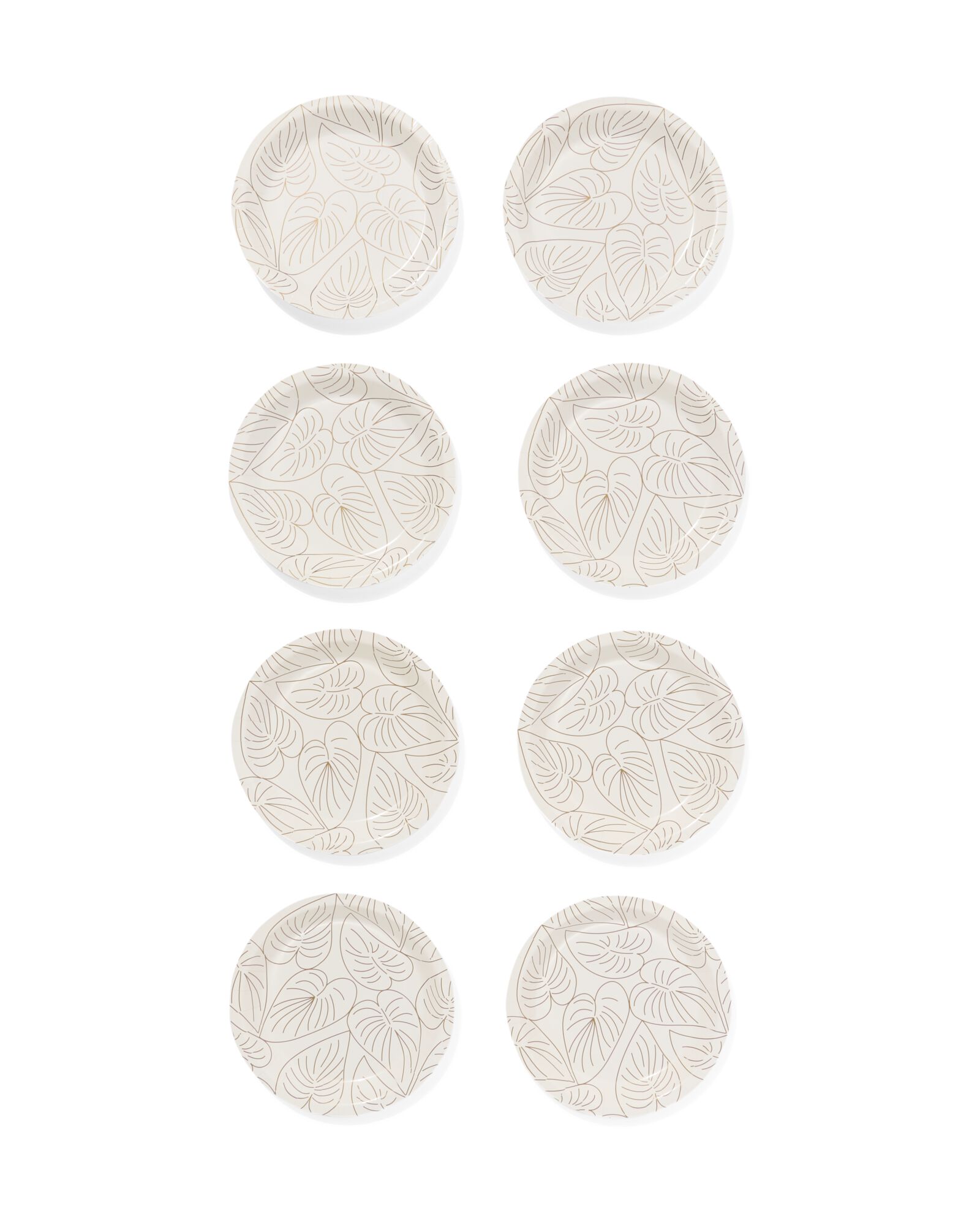 assiette &agrave; g&acirc;teau botanique lot de 8  - 14250083 - HEMA