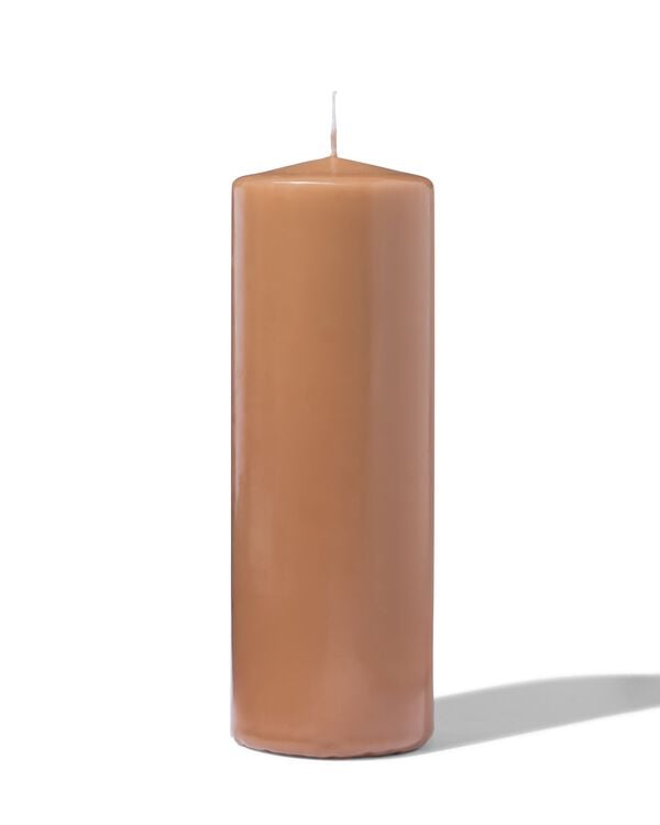 bougie cylindrique &Oslash;7x20cm brun - 13504048 - HEMA