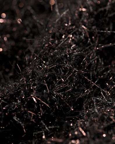 damestrui gebreid Flora glitter donkerbruin - 36206080DARKBROWN - HEMA